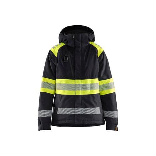 Dame High Vis Vinterjakke Sort/High Vis Gul - Blåkläder